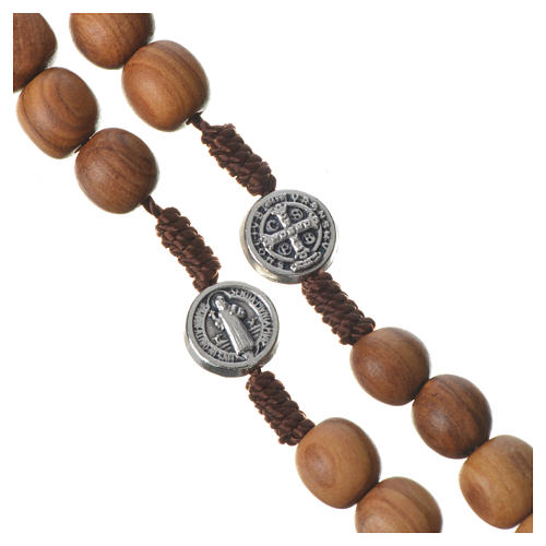 Rosary with grains in Medjugorje olive wood, Holy Spirit medal 3