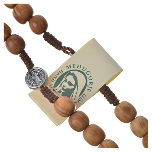 Rosary with grains in Medjugorje olive wood, Holy Spirit medal 4