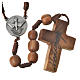 Rosary with grains in Medjugorje olive wood, Holy Spirit medal s2