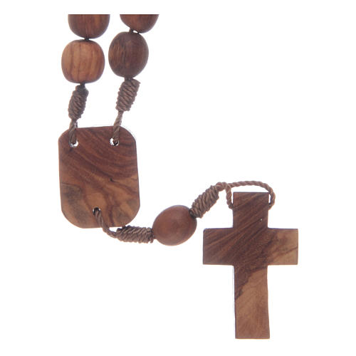 Medjugorje chaplet in olive wood 2