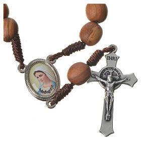 Pulseiras Dezena Terço da Paz: Terço Medjugorje contas oliveira cruz medalha metal