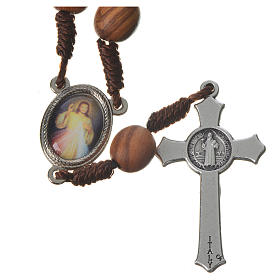 Pulseiras Dezena Terço da Paz: Terço Medjugorje contas oliveira cruz medalha metal