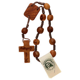 Medjugorje one-decade rosary in olive wood