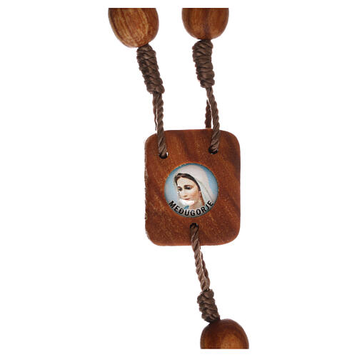 Medjugorje one-decade rosary in olive wood 3