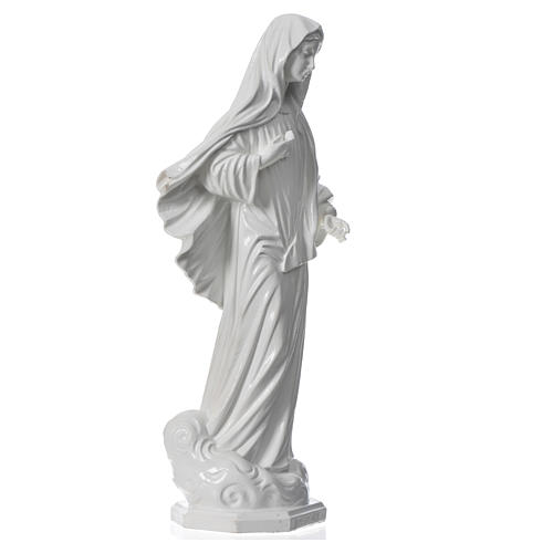Statua Madonna di Medjugorje bianca 40 cm infrangibile 3
