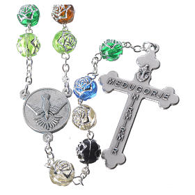 Rosaries and rosary holders: Rosary in coloured PVC made in Medjugorje