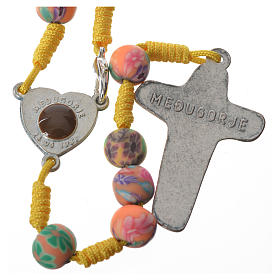 Rosaries and rosary holders: Rosary in yellow fimo, 6mm with Medjugorje soil Rosaries and rosary holders: Rosary in yellow fimo, 6mm with Medjugorje soil