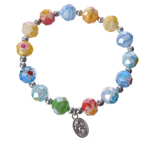 Armband Medjugorje multicolor Glas Perlen 2