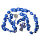 Medjugorje rosary with blue roses, Murano glass s4