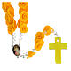Medjugorje rosary with yellow roses, Murano glass s2