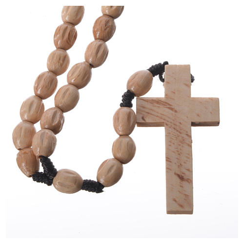Rosary in Medjugorje wood with natural grains 5