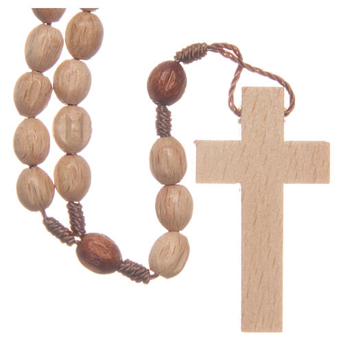 Rosary in Medjugorje wood with natural grains 8