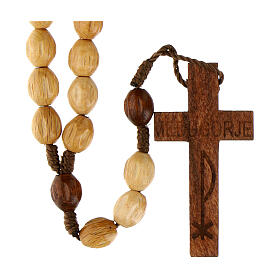 Rosary in Medjugorje wood with natural grains