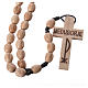 Rosary in Medjugorje wood with natural grains s4