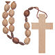 Rosary in Medjugorje wood with natural grains s8
