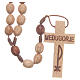 Rosary in Medjugorje wood with natural grains s1