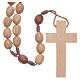 Rosary in Medjugorje wood with natural grains s2