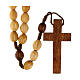 Rosary in Medjugorje wood with natural grains s2