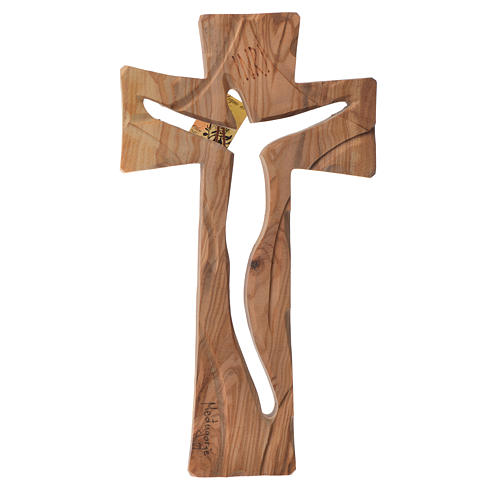 Krzyż drewno oliwne Medziugorie 25x13 cm 1