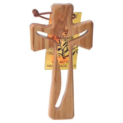 Krzyż drewno oliwne Medziugorie 7x4 cm 1