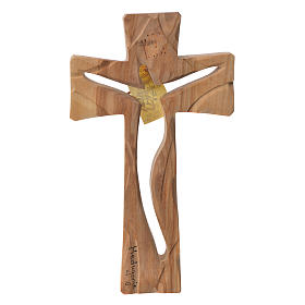 Krzyż drewno oliwne Medziugorie 19x11 cm