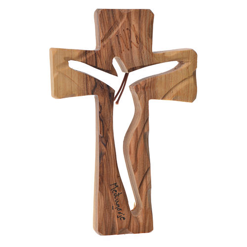 Medjugorje Cross in olive wood measuring 13x8cm 1