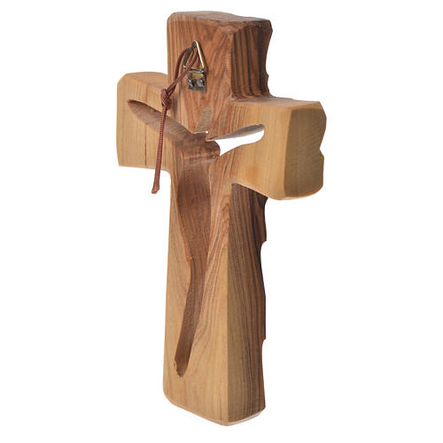 Medjugorje Cross in olive wood measuring 13x8cm 2