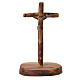 Krzyż drewno oliwne Medziugorie z podstawą 15x7 cm s2