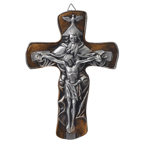 Medjugorje Cross in resin with gold finish 1