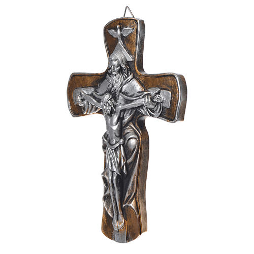 Medjugorje Cross in resin with gold finish 2