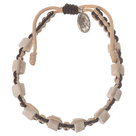 Pulseras, Decenas, Coronillas de la Paz Medjugorje: Pulsera Medjugorje cuerda doble color cuentas en piedra Pulseras, Decenas, Coronillas de la Paz Medjugorje: Pulsera Medjugorje cuerda doble color cuentas en piedra