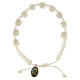 Bracciale decina Medjugorje bianco e sasso s1