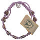 Bracelet coeur olivier Medjugorje violet s1
