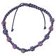 Medjugorje bracelet in fimo purple s1