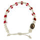Bracciale decina bambino Medjugorje bianco s1