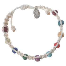 Pulseiras Dezena Terço da Paz: Pulseira dezena criança Medjugorje branca