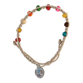 Pulseiras Dezena Terço da Paz: Pulseira dezena criança Medjugorje branca