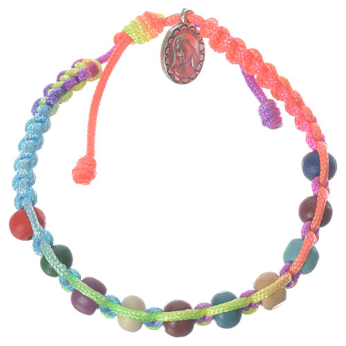Bracelet dizainier enfant Medjugorje multicolore 1