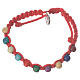 Bracciale decina bambino Medjugorje rosso s1
