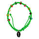 Single decade bracelet for child Medjugorje green s2