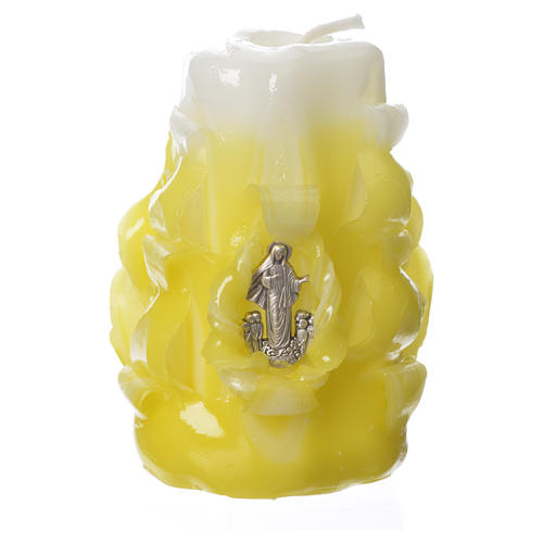 Yellow wax Medjugorje candle 8x4.5 cm 1