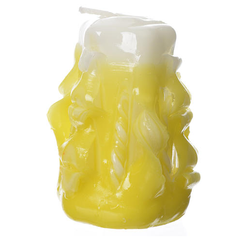 Yellow wax Medjugorje candle 8x4.5 cm 2