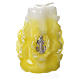 Yellow wax Medjugorje candle 8x4.5 cm s1