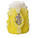 Medjugorje candle yellow 11x7 cm s1
