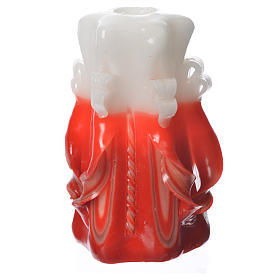 Cruzes e Ímanes: Vela Medjugorje cor vermelha 16x8 cm