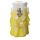Medjugorje candle yellow 16x8 cm s1