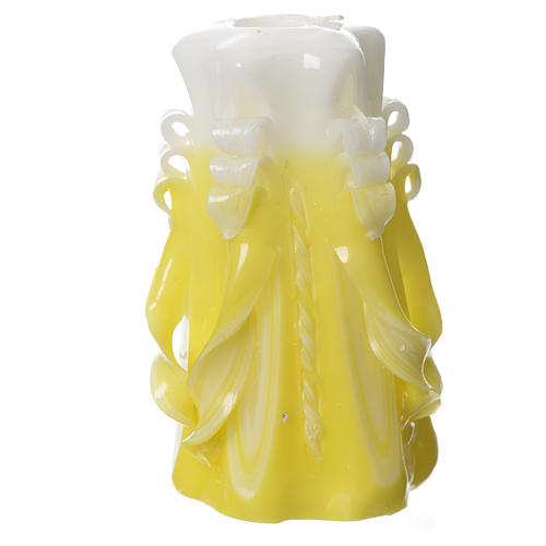 Medjugorje candle yellow 16x8 cm 2