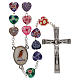 Medjugorje rosary in fimo with hearts s1