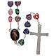 Medjugorje rosary in fimo with hearts s2