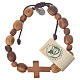 Bracelet en olivier de Medjugorje croix s1